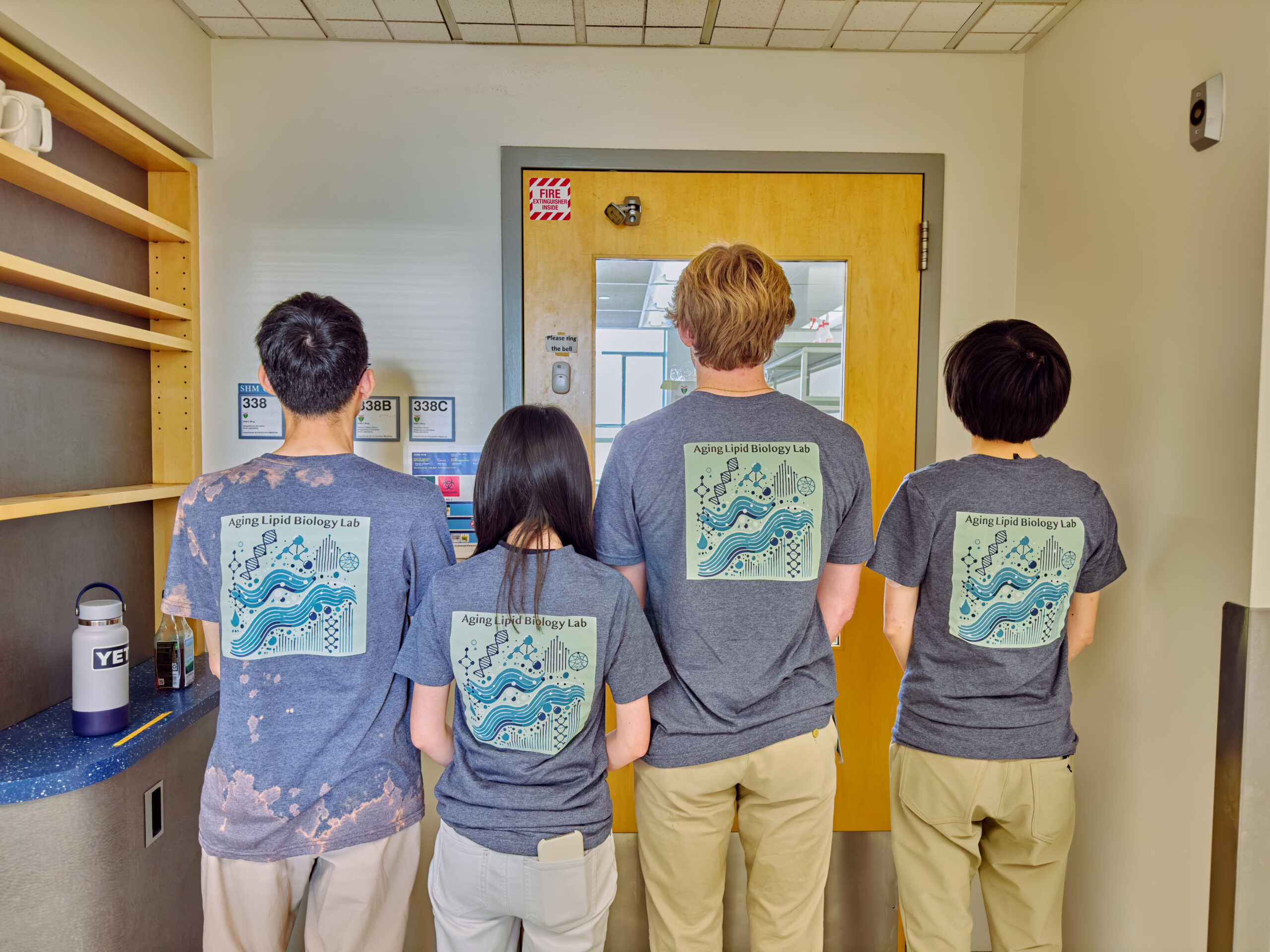 Looking great in our lab T-shirt!