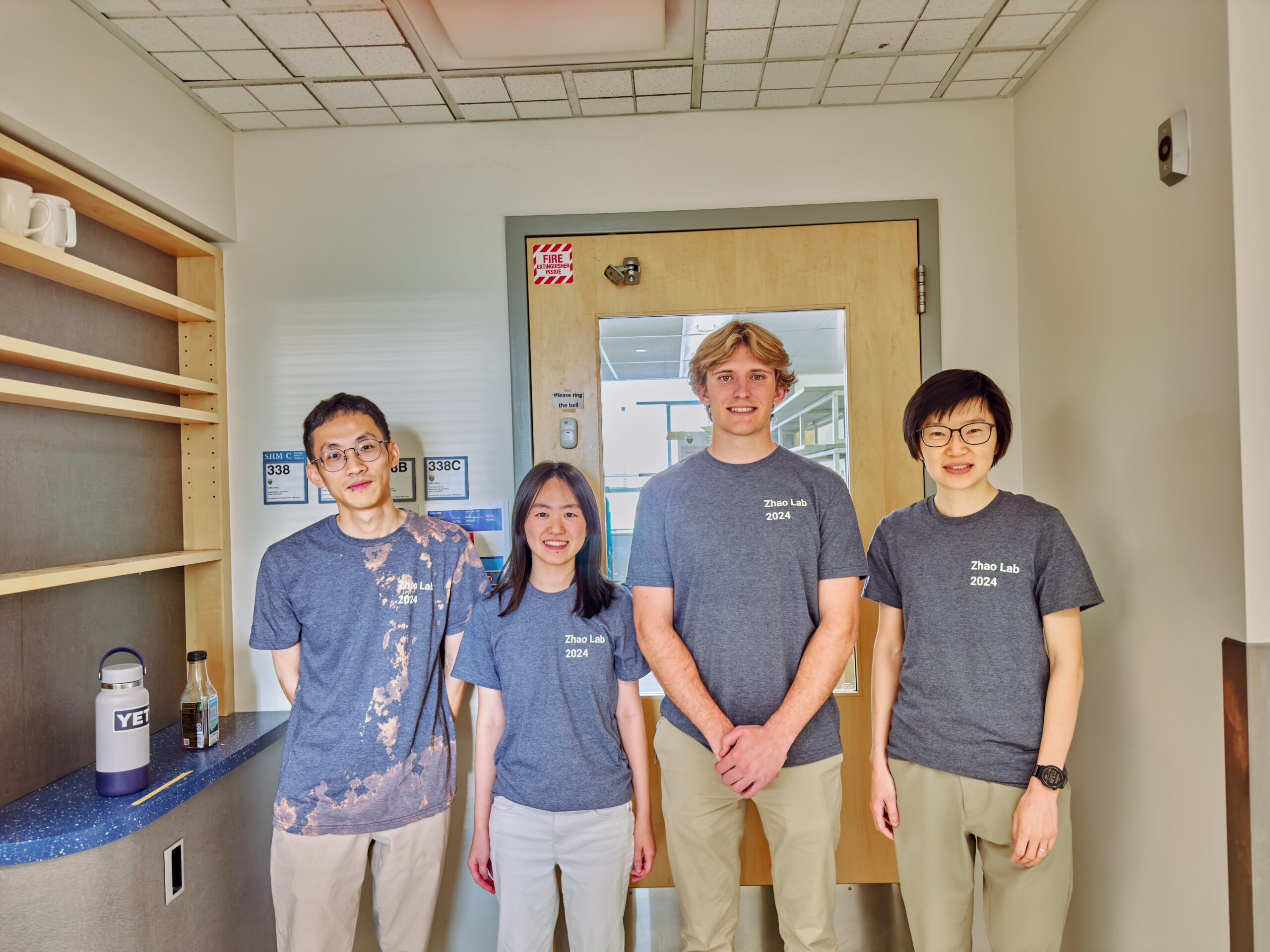 Looking great in our lab T-shirt!